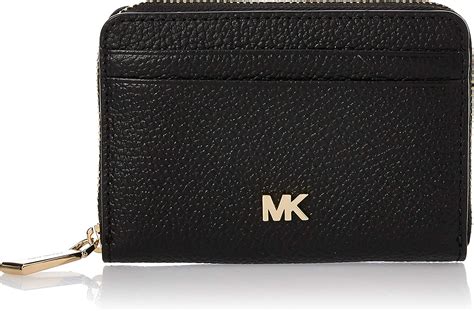 michael kors small color blocked pebbled leather wallet|Michael Kors checkbook wallet black.